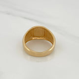 Anillo Sello Cruz 8.8gr / T9 1/2 / Tres Oros 18K $