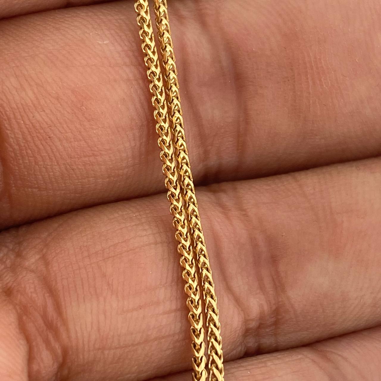 Cadena Franco 6.2gr / 23 3/4 in / 1.3mm Oro Amarillo +3 18K %