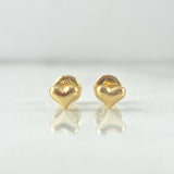 Topos Corazones 0.55gr / 4.5mm Lisos Oro Amarillo 18K