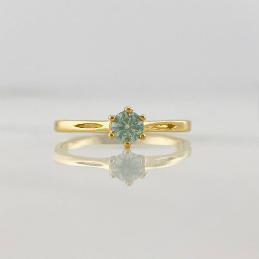 Moissanite Solitaire Ring 0.20 pts 1.75g / T7 1/2 Yellow Gold 18K