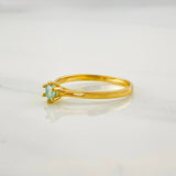 Anillo Solitario Moisanita 0.20 pts 1.75g / T7 1/2 Oro Amarillo 18K
