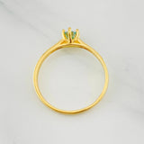Anillo Solitario Moisanita 0.20 pts 1.75g / T7 1/2 Oro Amarillo 18K
