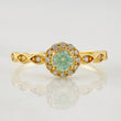 Halo Churumbela Moissanite Ring 0.38 pts 1.85g / Size 7 3/4 Yellow Gold 18K