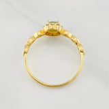 Halo Churumbela Moissanite Ring 0.38 pts 1.85g / Size 7 3/4 Yellow Gold 18K