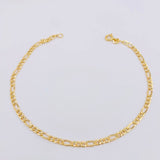 Tobillera Figaro 2.75gr / 9 3/4 in / 3.3mm Oro Amarillo +1 18K *