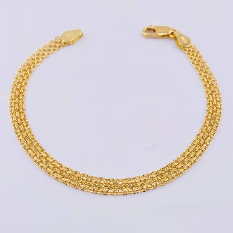 Pulso Chino 5.75gr / 7 3/4 in / 4.8mm Oro Amarillo +1 18K *