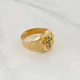 Anillo Sello Cruz 3.3gr / T10 / Oro Amarillo 18K &
