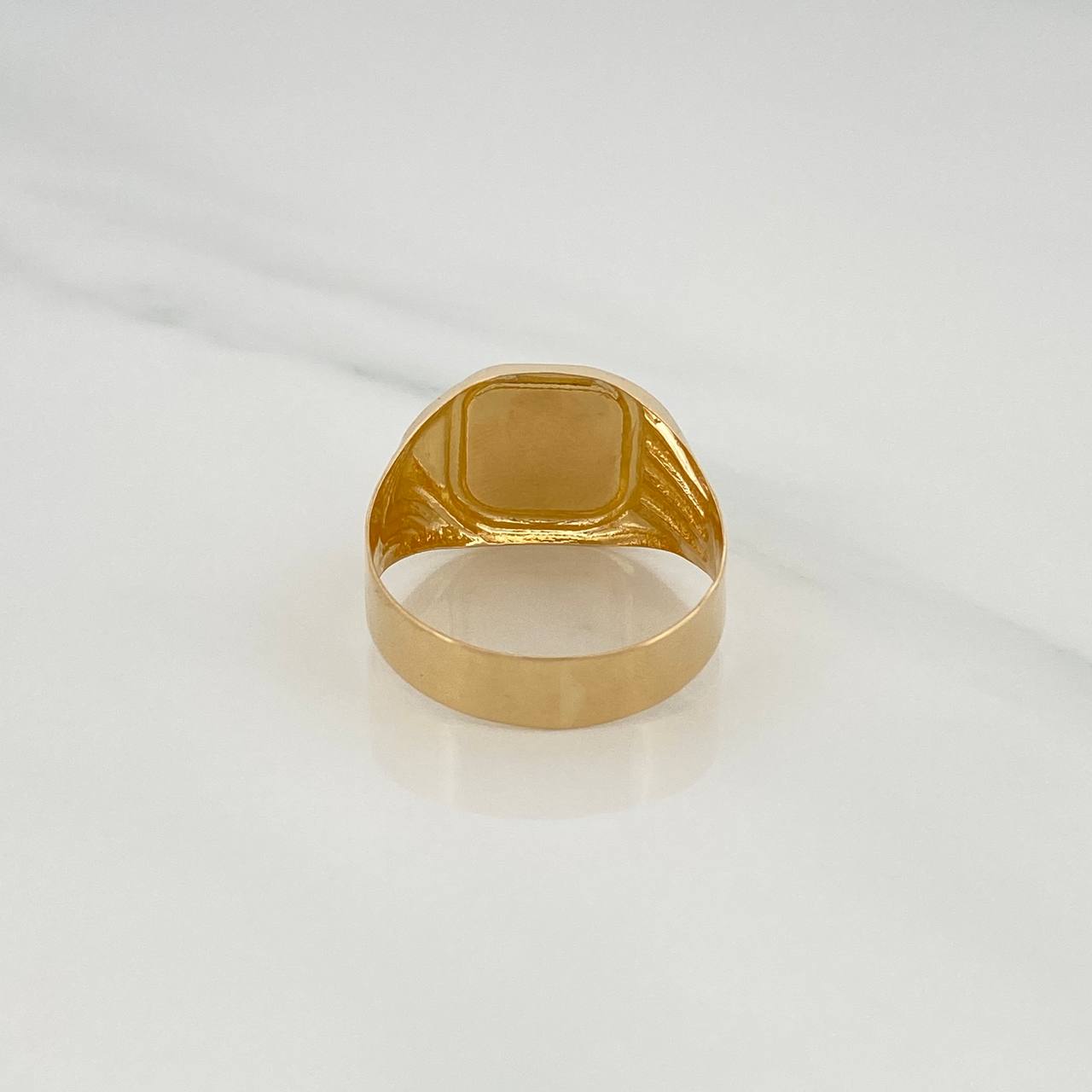Anillo Sello Cruz 3.3gr / T10 / Oro Amarillo 18K &