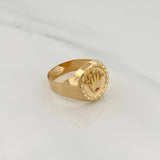 Anillo Sello Corona 3.35gr / T10 1/2 / Oro Amarillo 18K &