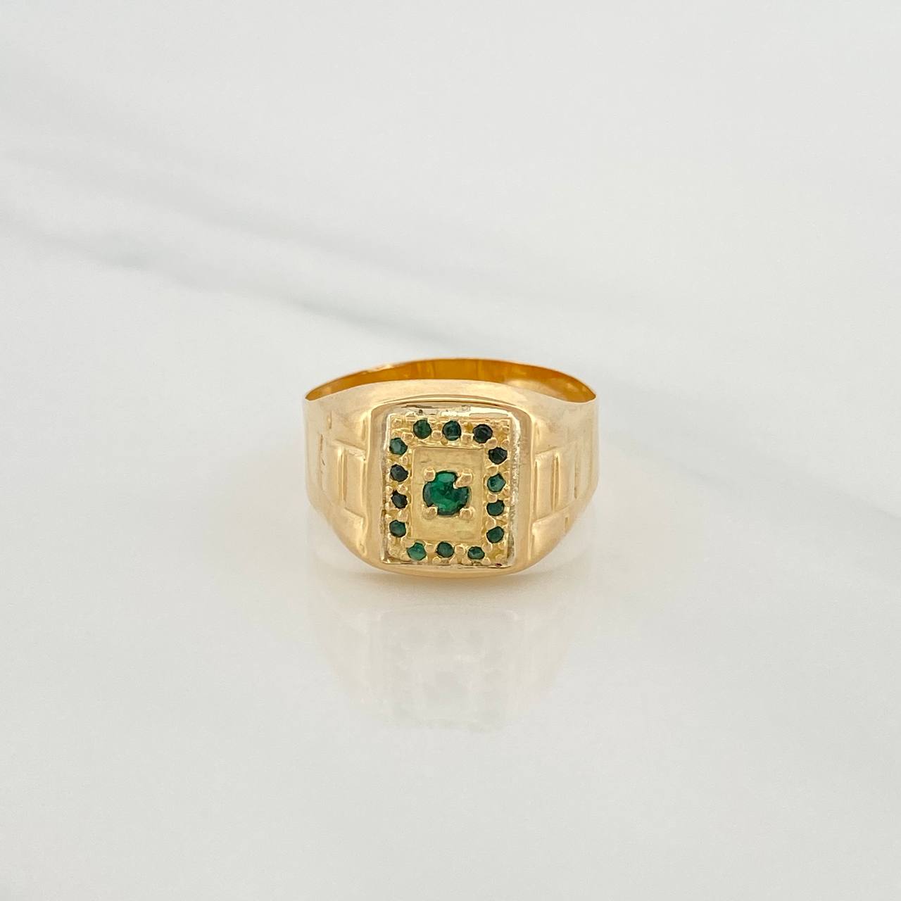 Rectangular Seal Ring 4.6gr / T9 1/2 / 18K Yellow Gold &