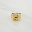 Rectangular Seal Ring 4.6gr / T9 1/2 / 18K Yellow Gold &