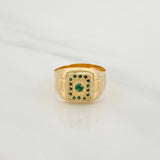 Rectangular Seal Ring 4.6gr / T9 1/2 / 18K Yellow Gold &