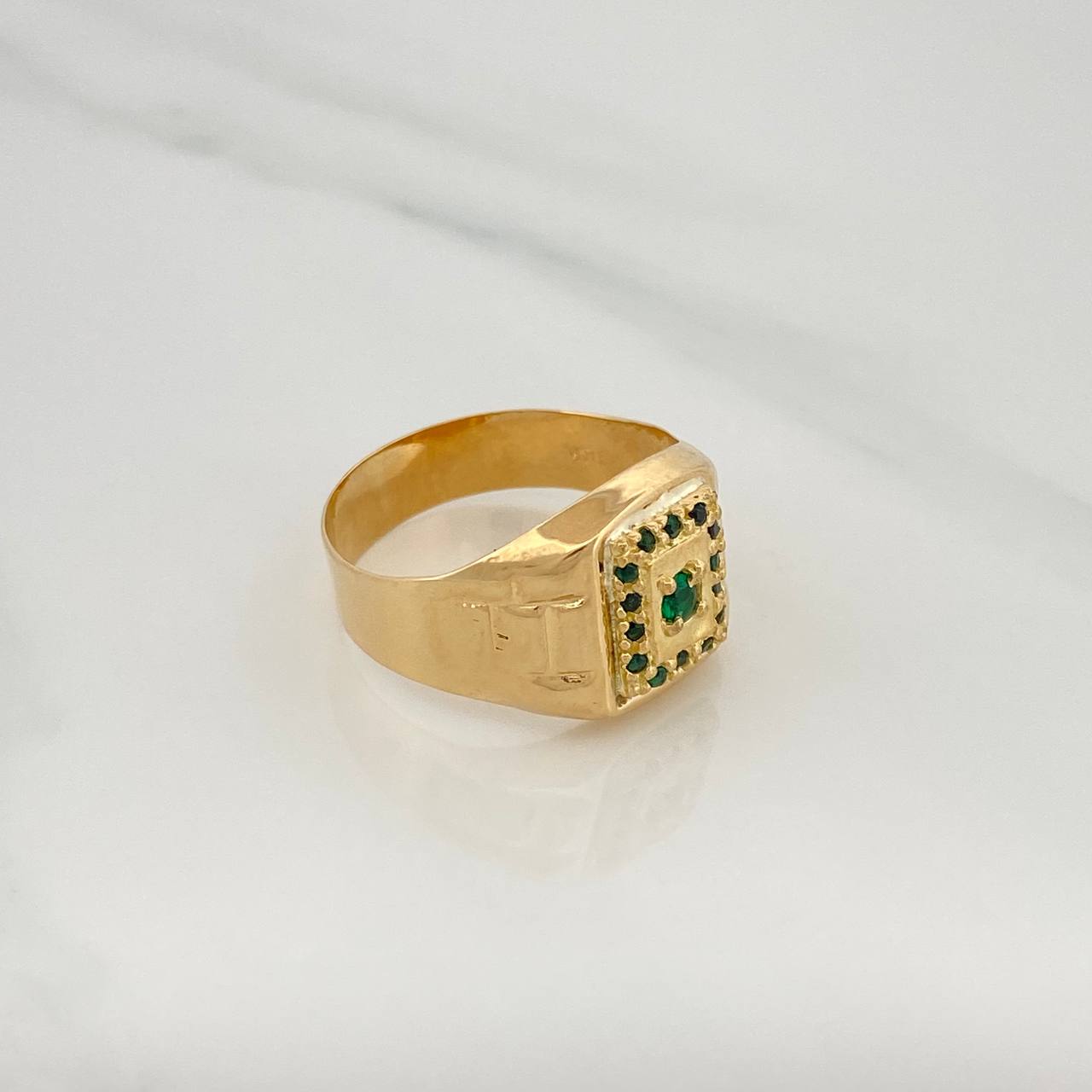 Rectangular Seal Ring 4.6gr / T9 1/2 / 18K Yellow Gold &