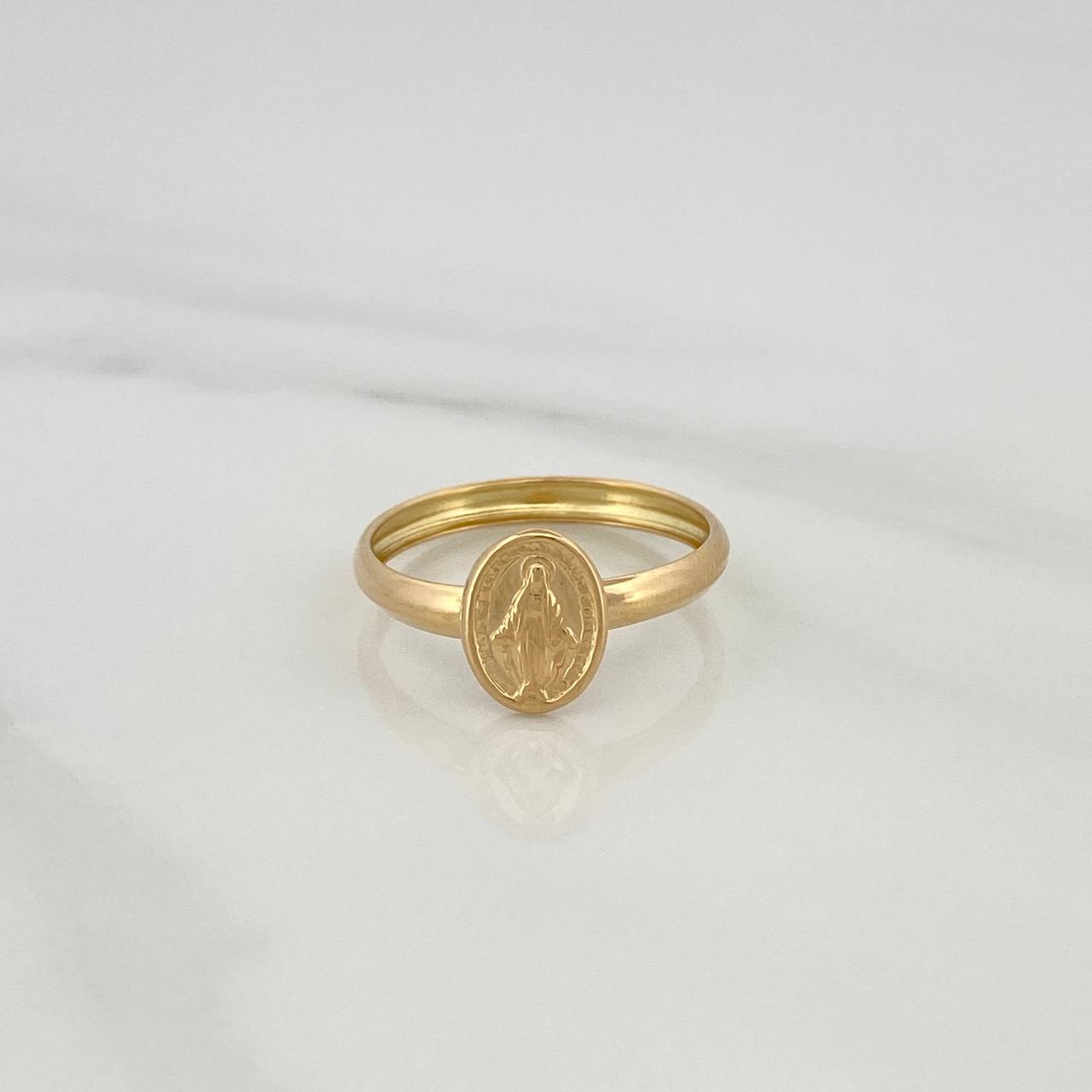 Anillo Virgen Milagrosa 0.9gr / T7 1/4 / Oro Amarillo 18K %