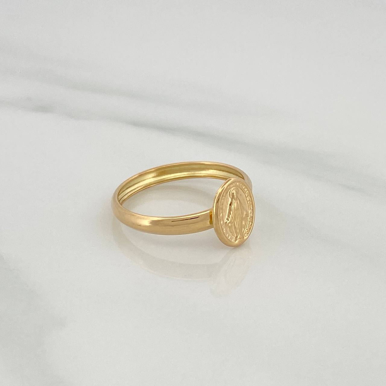 Anillo Virgen Milagrosa 1.1gr / T6 / Oro Amarillo 18K &