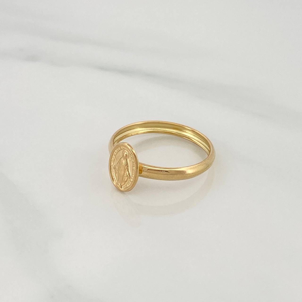 Anillo Virgen Milagrosa 0.9gr / T7 1/4 / Oro Amarillo 18K %
