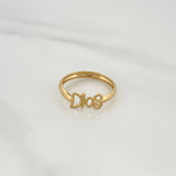 Anillo Dios 0.8gr / T6 1/4 / Oro Amarillo 18K &
