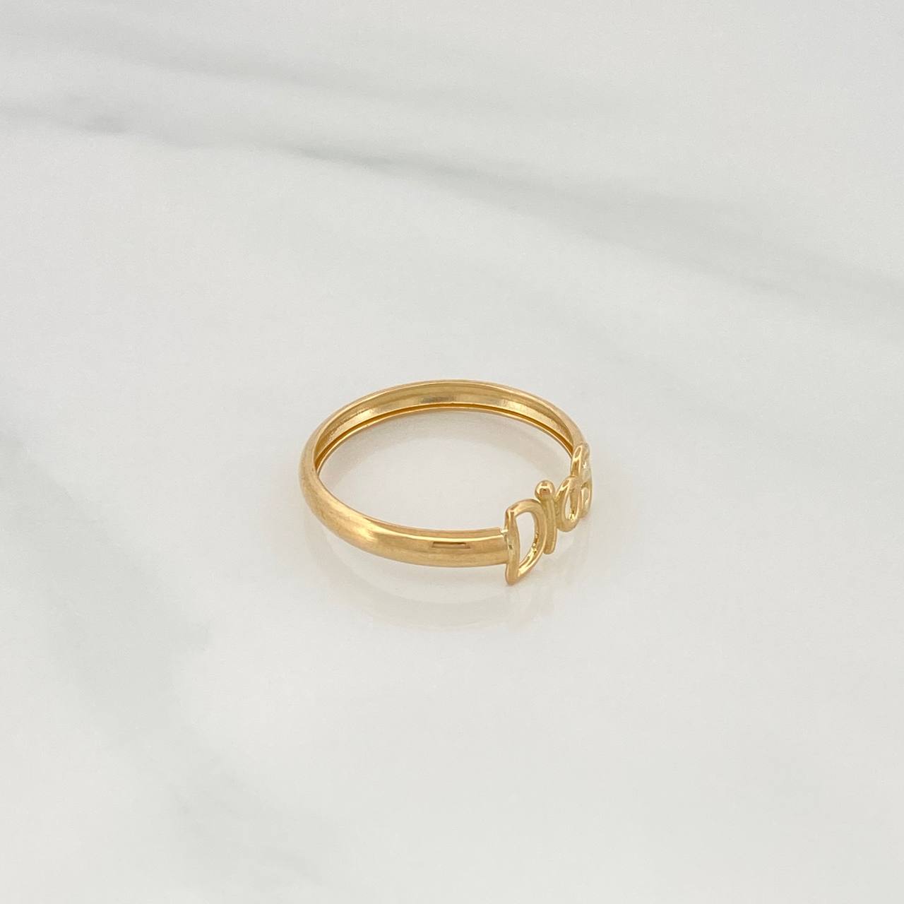 Anillo Dios 0.8gr / T6 1/4 / Oro Amarillo 18K &