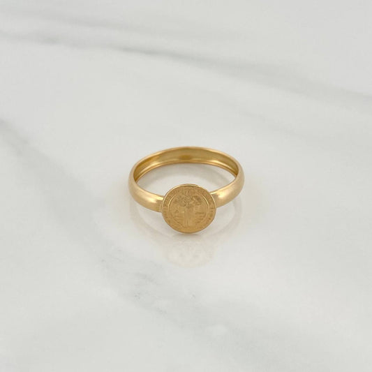 Anillo San Benito 1.1gr / T6 1/2 / Oro Amarillo 18K &