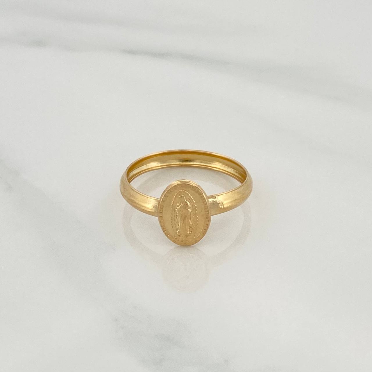 Anillo Virgen de Guadalupe 0.9gr / T6 / Oro Amarillo 18K &