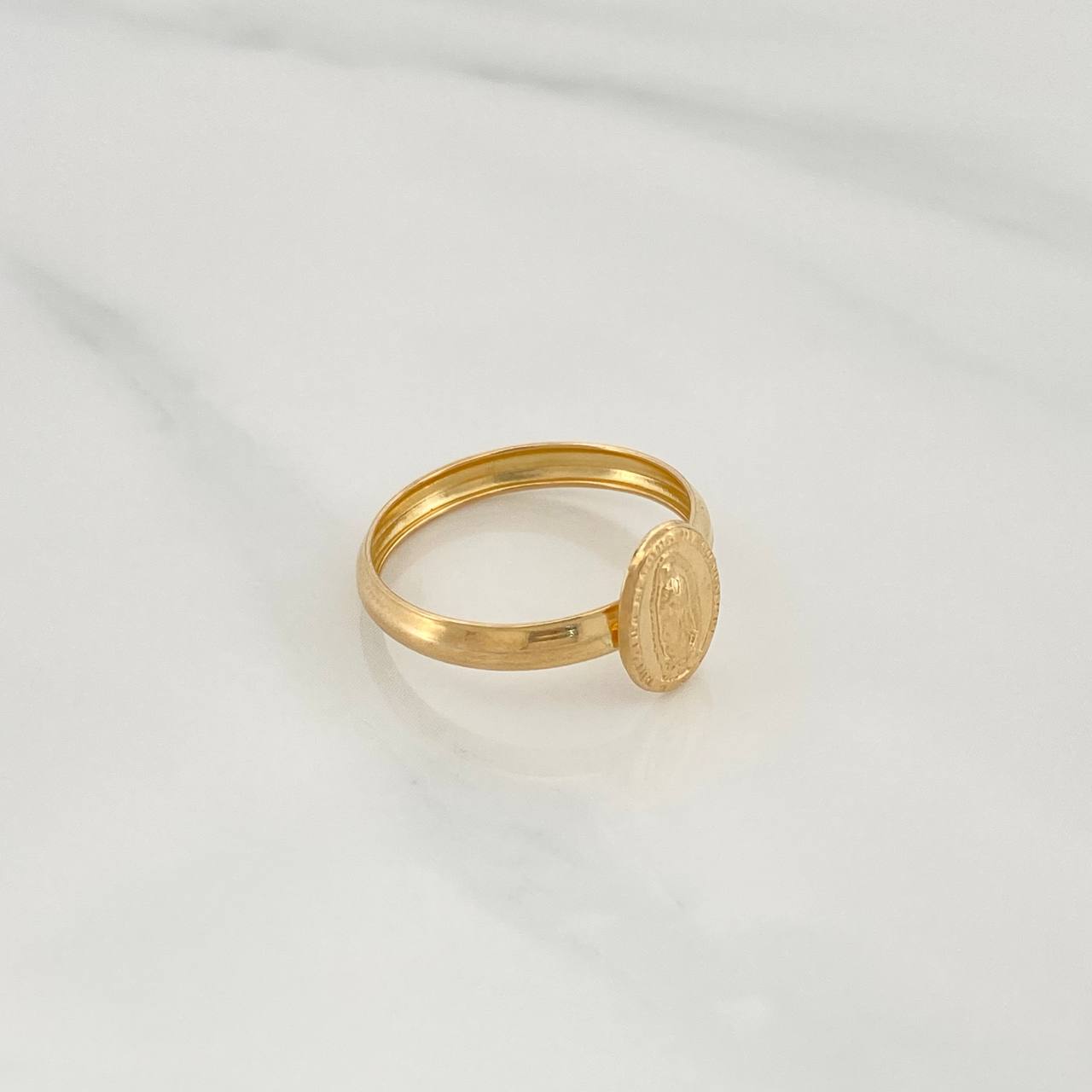Anillo Virgen de Guadalupe 1gr / T7 / Oro Amarillo 18K &