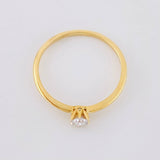 Anillo Solitario Seis Garras Diamante 7pts 1.25g / T6 1/2 Oro Amarillo 18K