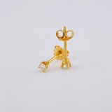Topos Cuatro Garras Diamantes 12pts 0.7g / in / 2.7mm Oro Amarillo 18K