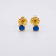 Topos Cuatro Garras Zafiros 28pts 0.8g / in / 2.9mm Oro Amarillo 18K