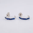 Stud Earrings Dense Pentagonal Sapphires 52pts 2g / in / 2.7mm White Gold 18K