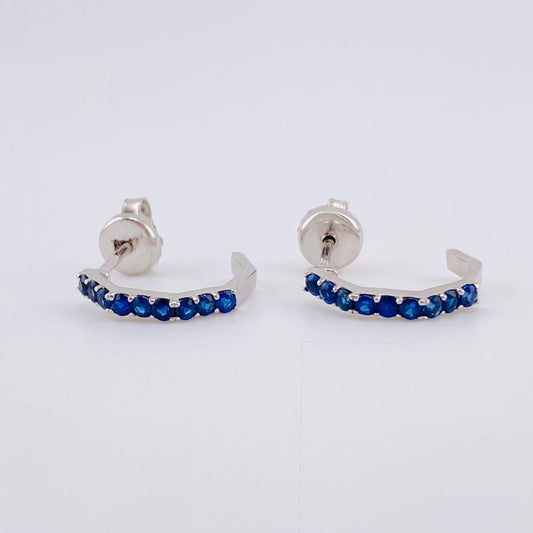 Topos Tupidos Pentagonal Zafiros 52pts 2g / in / 2.7mm Oro Blanco 18K