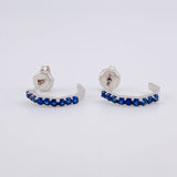 Stud Earrings Dense Pentagonal Sapphires 52pts 2g / in / 2.7mm White Gold 18K