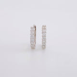 Hoop Earrings Carril Diamonds 34pts 1.7g / 1/2 in 18K White Gold