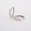 Hoop Earrings Carril Diamonds 34pts 1.7g / 1/2 in 18K White Gold