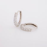 Hoop Earrings Carril Diamonds 34pts 1.7g / 1/2 in 18K White Gold