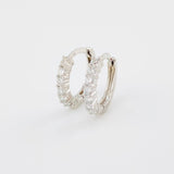 Hoop Earrings Carril Diamonds 34pts 1.7g / 1/2 in 18K White Gold