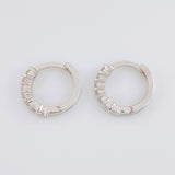 Hoop Earrings Carril Diamonds 34pts 1.7g / 1/2 in 18K White Gold