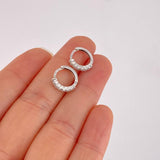 Hoop Earrings Carril Diamonds 34pts 1.7g / 1/2 in 18K White Gold