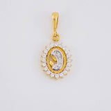 Dije Virgen Maria Diamantes 19pts 1.25g / 3/4 in Oro Amarillo 18K