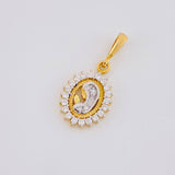 Dije Virgen Maria Diamantes 19pts 1.25g / 3/4 in Oro Amarillo 18K