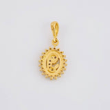 Dije Virgen Maria Diamantes 19pts 1.25g / 3/4 in Oro Amarillo 18K