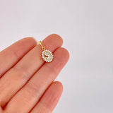 Dije Virgen Maria Diamantes 19pts 1.25g / 3/4 in Oro Amarillo 18K