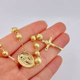 Rosario Virgen Milagrosa 17.5g / 24 in / 6mm Oro Amarillo 18K