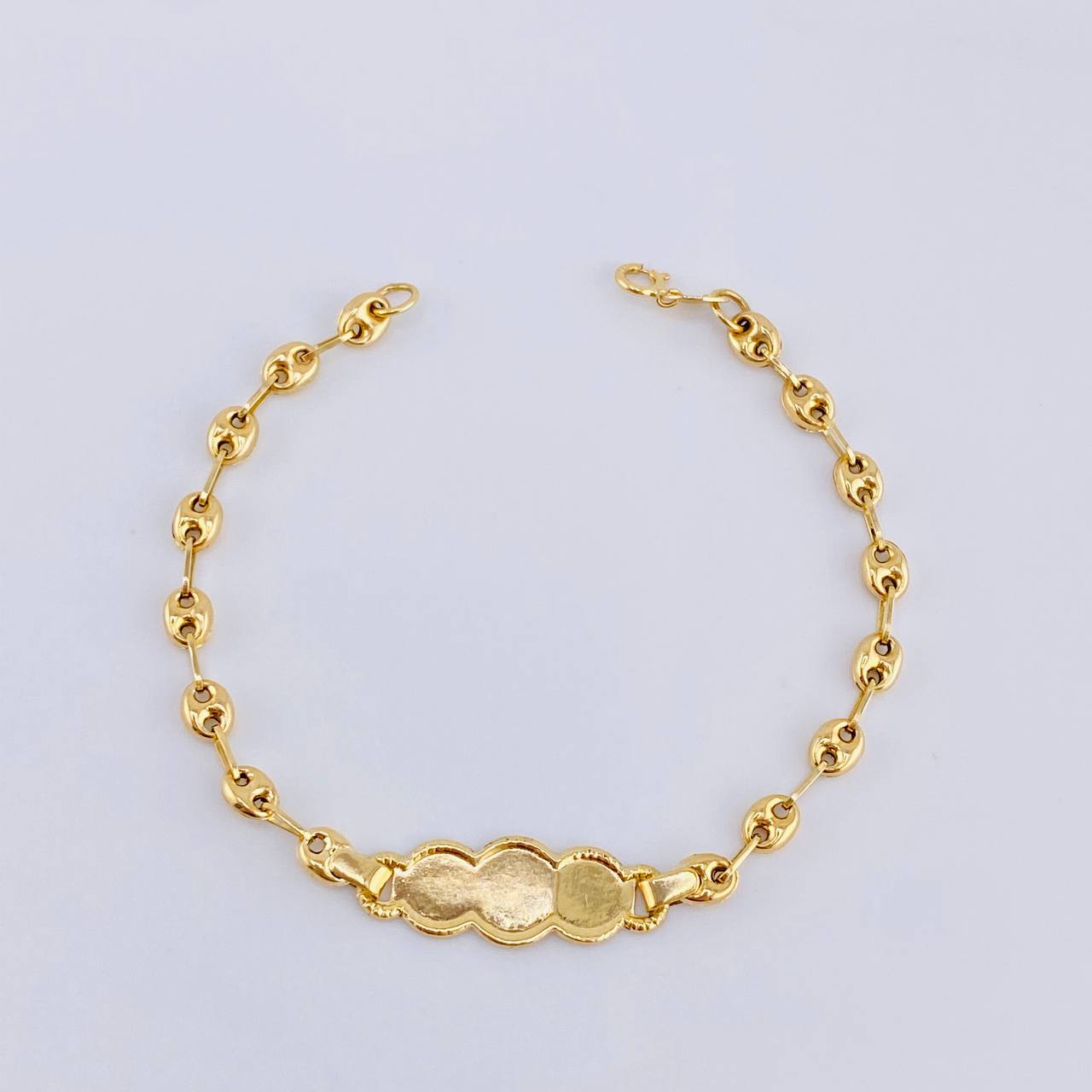 Pulso Bebé Placa GC 1.9gr / 3.6mm Oro Amarillo 18K