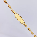 Pulso Bebé Placa GC 1.9gr / 3.6mm Oro Amarillo 18K