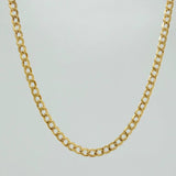 Cadena Cubana 7.75gr / 24 1/4 in / 4mm Oro Amarillo +1 18K $
