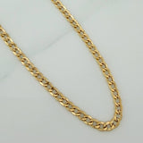 Cadena Cubana 7.75gr / 24 1/4 in / 4mm Oro Amarillo +1 18K $