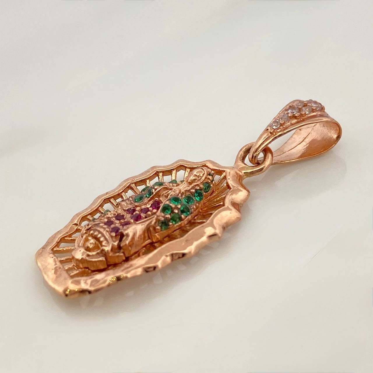 Dije Virgen De Guadalupe 3.05gr / 1 1/4 in / Oro Rosa 18K &