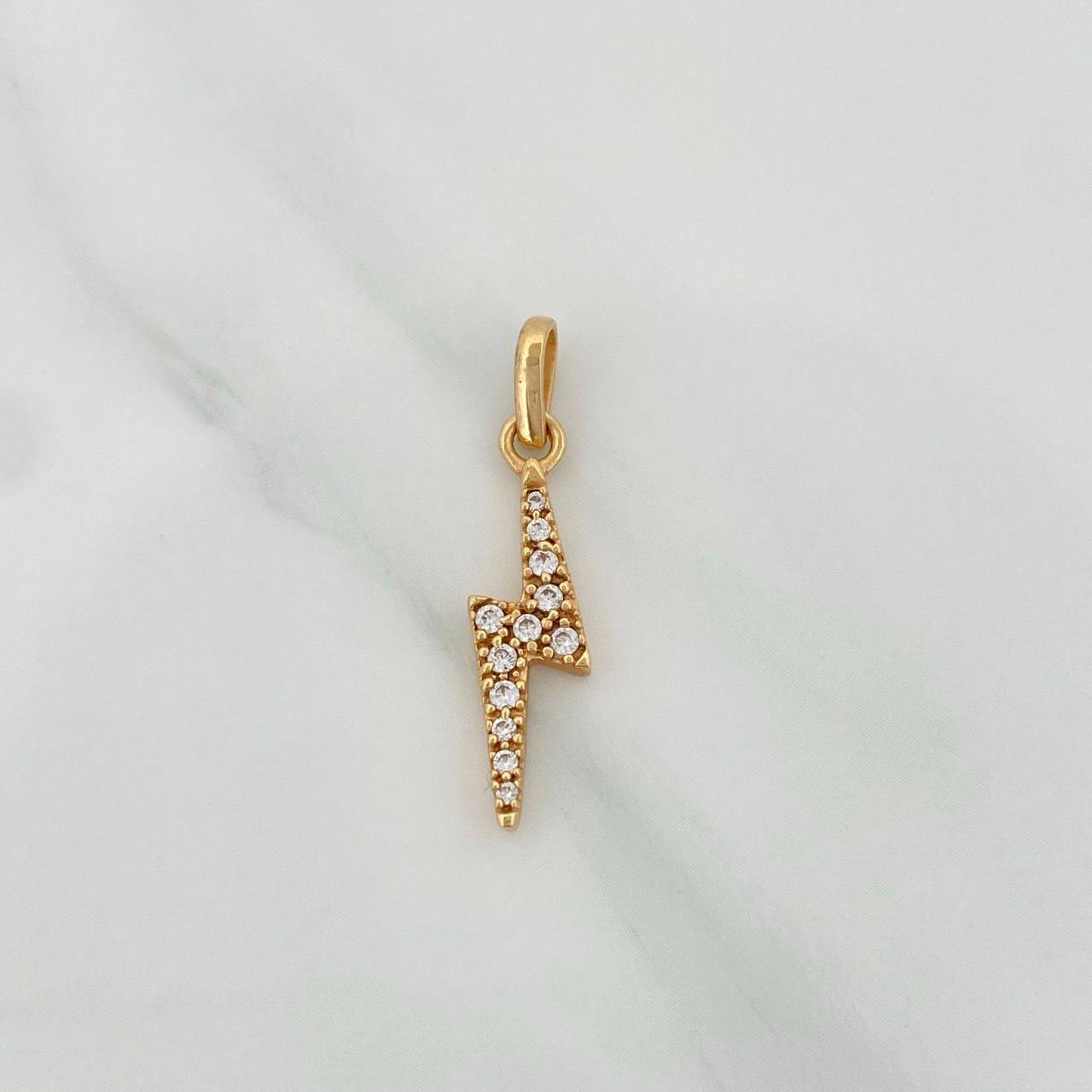 Lightning Bolt Pendant 1.15gr / 1 in / Yellow Gold 18K &