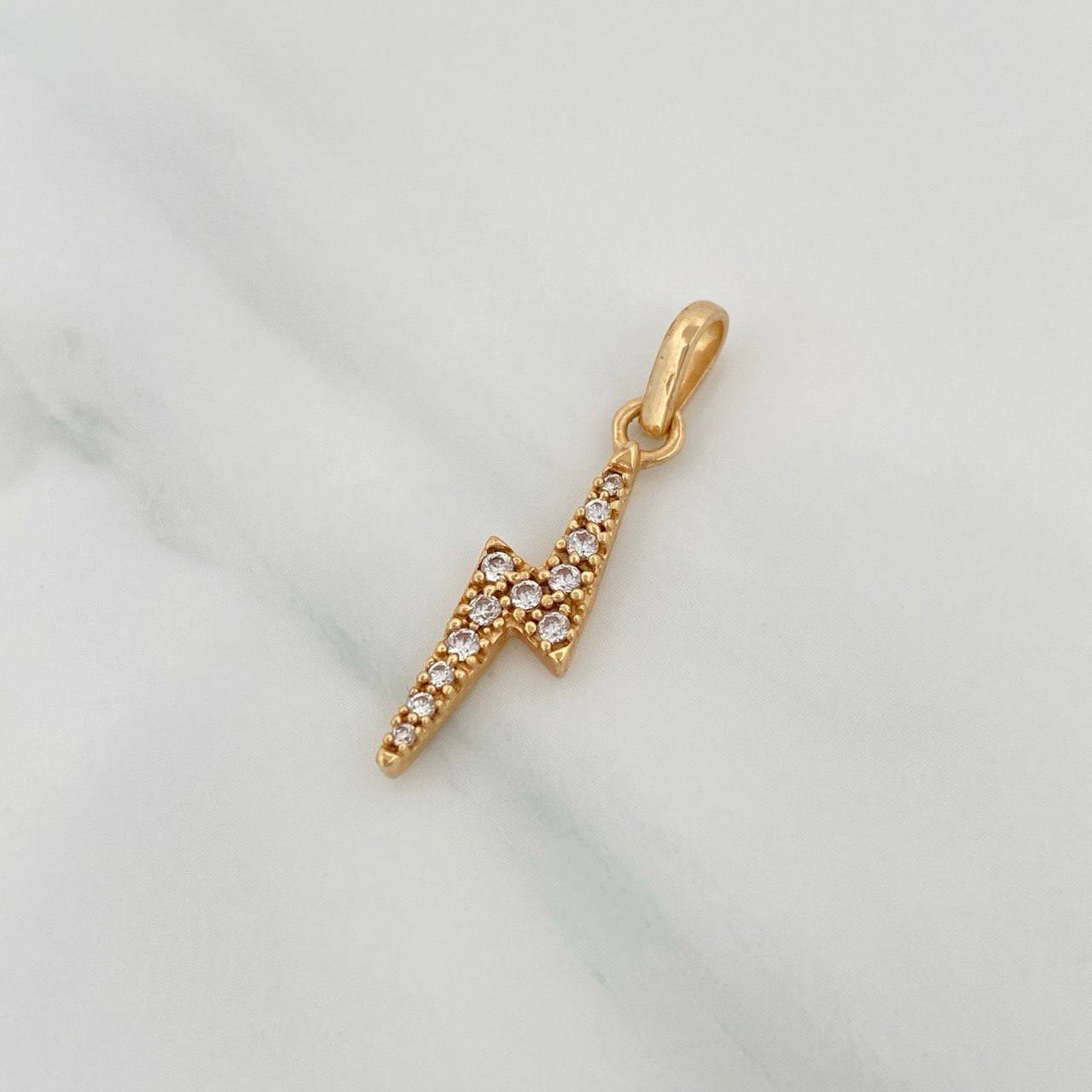 Lightning Bolt Pendant 1.15gr / 1 in / Yellow Gold 18K &
