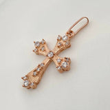 Dije Cruz 1.3gr / 1 in / Oro Rosa 18K &